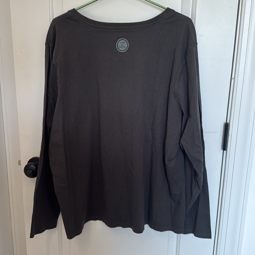 *NEW* WOMENS LIFE IS GOOD SNOWFALL CRUSHER V NECK TEE XXXL - Picture 4 of 4